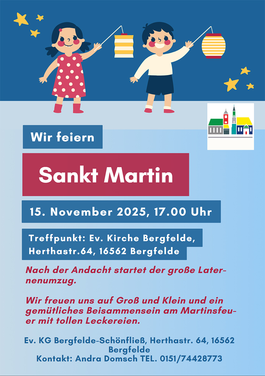 Plakat zur Martinsandacht